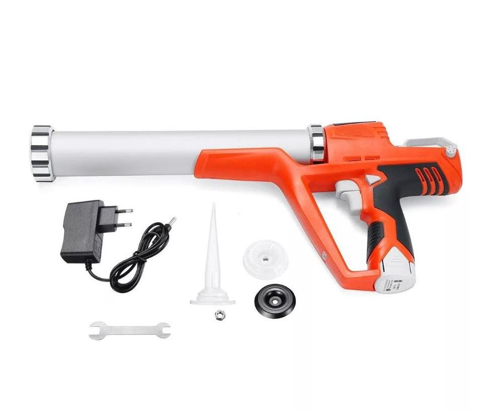 12V 1.5AH Electric Cartridge Sealant Gun Cordless Caulking Gun Battery Caulking Gun for both Cartridge and Sausage Sealant Use