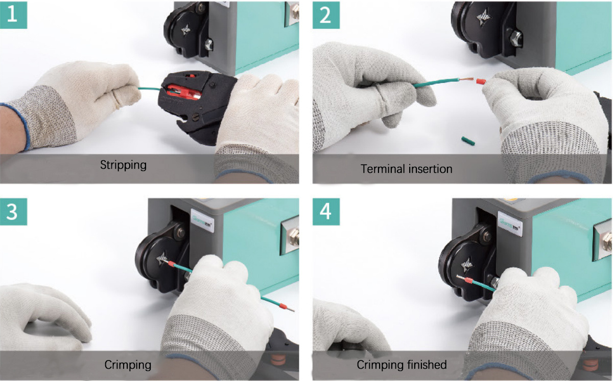 GNQ 10-4 Pneumatic Terminal Crimper Machine Wire Terminal Crimping Tool cable manufacturing equipment