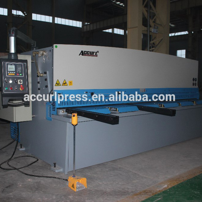 ACCURL Hydraulic Swing Beam Shearing Machinex4000-SH145 Cutting Machinery with CT8