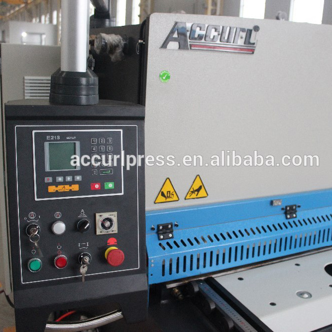 ACCURL Hydraulic Swing Beam Shearing Machinex4000-SH145 Cutting Machinery with CT8