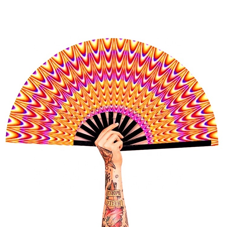 13inch closed hand fan size  Laudly sound clack  hand fan  Bamboo tai chi fan