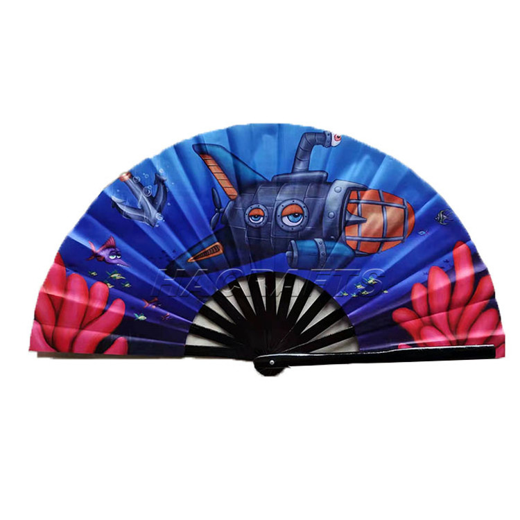 33cm large  Bamboo Fans Good Quality Handicraft Custom Folding Wood Hand Fan Bamboo Crafts