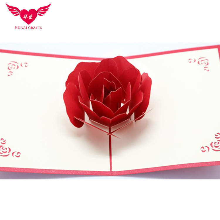 13*16cm red rose wedding invitation cards greeting cards