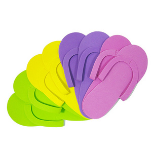 Spa EVA Cheap Disposable Foam Slipper Flip Flop Pedicure Thong Slippers Disposable Customers Wholesale for Beauty Salon