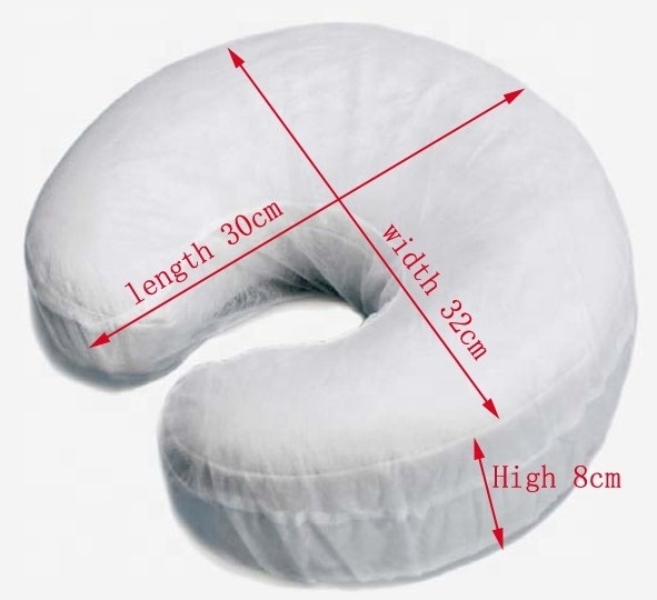 Fitted Head Rest Cover Massage Table Chair Non-woven U Shape Pillow Cover Disposable Face Cradle Cover