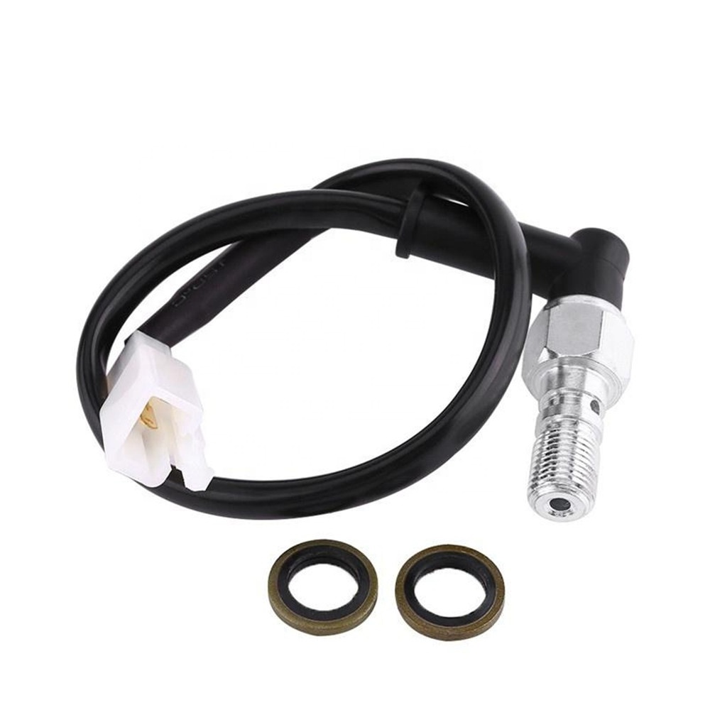 Universal Motorcycle Hydraulic Brake Pressure Rear Light Switch Cable  Hollow Bolt Accessories Hydraulic Brake Switch