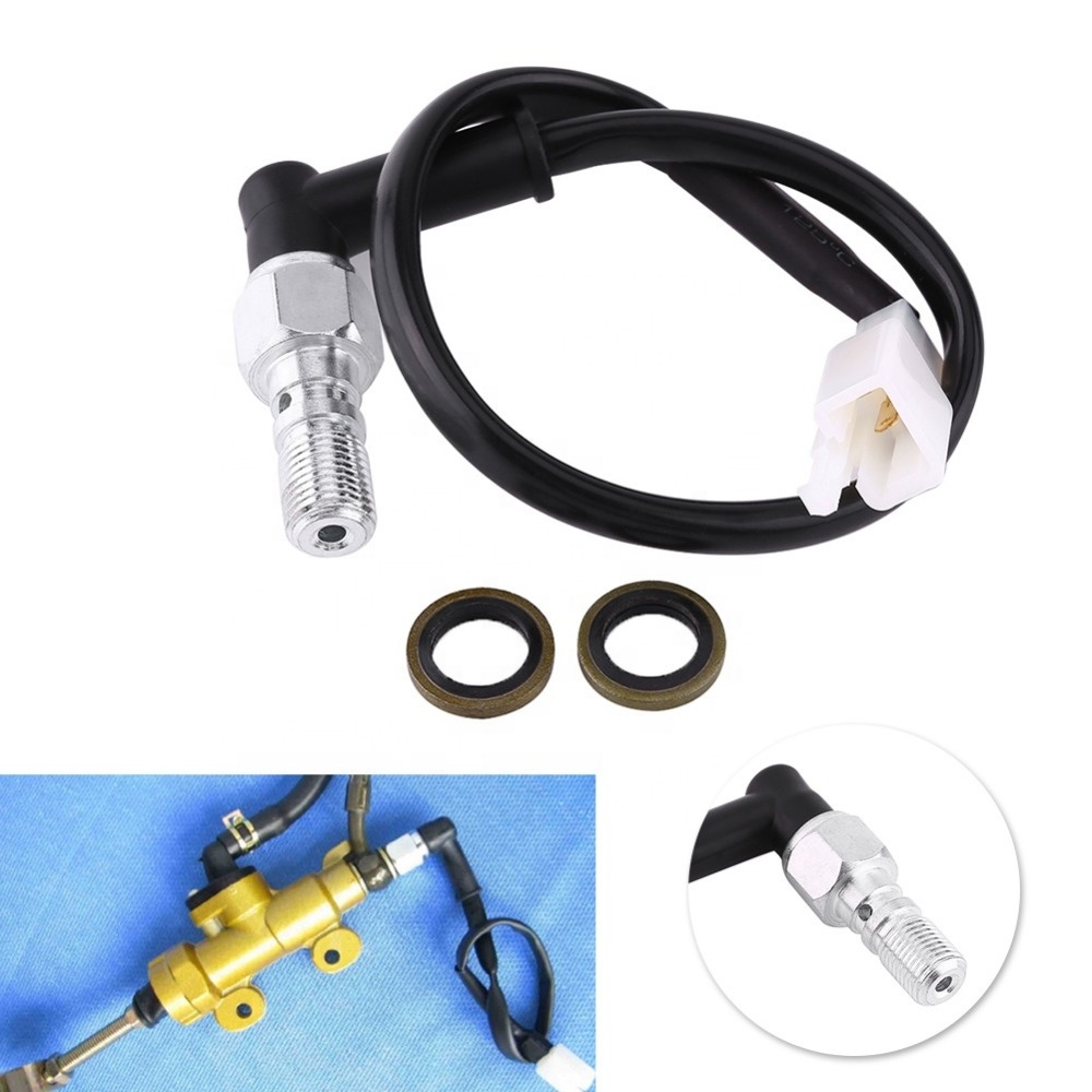 Universal Motorcycle Hydraulic Brake Pressure Rear Light Switch Cable  Hollow Bolt Accessories Hydraulic Brake Switch