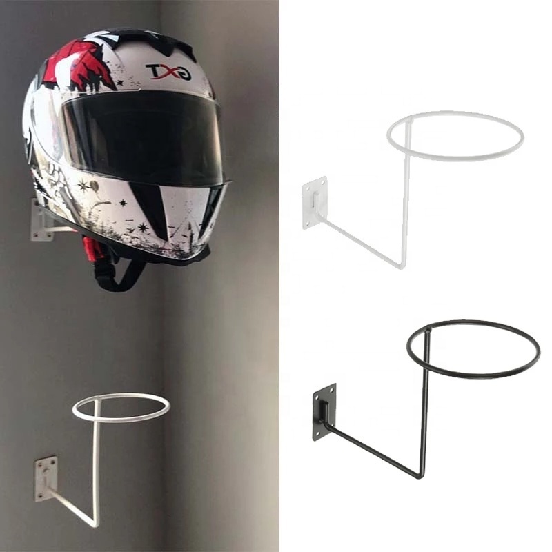 Steel Motorcycle Accessories Helmet Holder Hanger Rack Wall Mounted Hook for Coats Hats  Helmet Rack