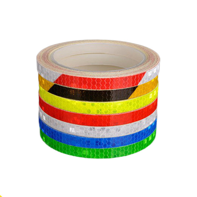 New 8mx1cm Universal Motorcycle Reflective Stickers Strips DIY Bike Car Safety Warning Reflective Tape Wheel Rim Decal Sticker