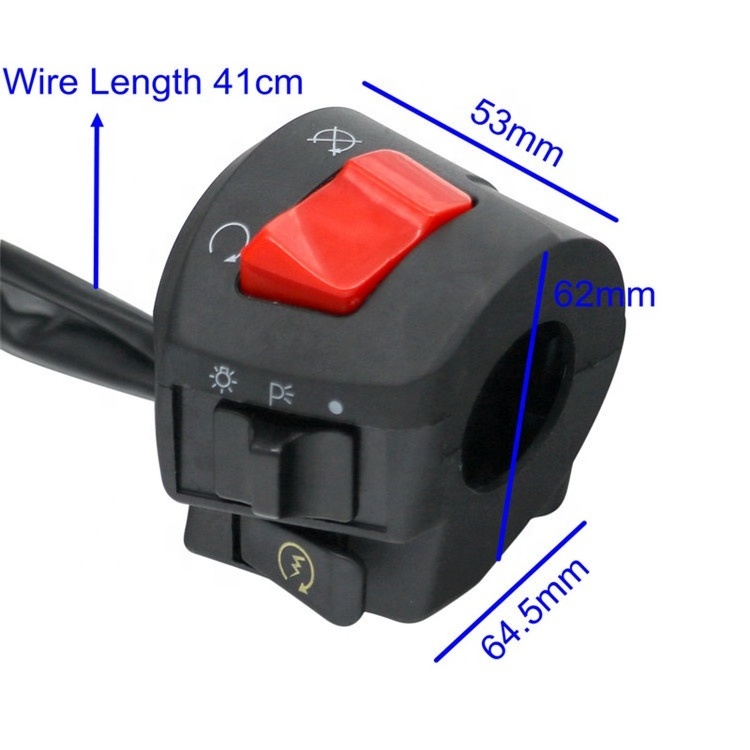 Motorcycle Handle Bar Left Right Switches Horn Turn Signal Headlight Electric Start Handlebar Controller Switch