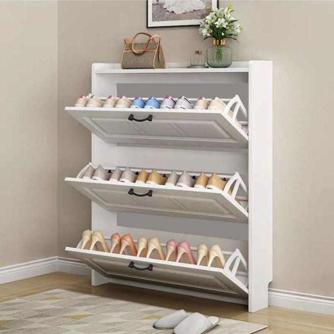 European Ultra-thin Shoe Cabinet Space Saving Modern Simple Foyer Cabinet Economy Shoe Rack