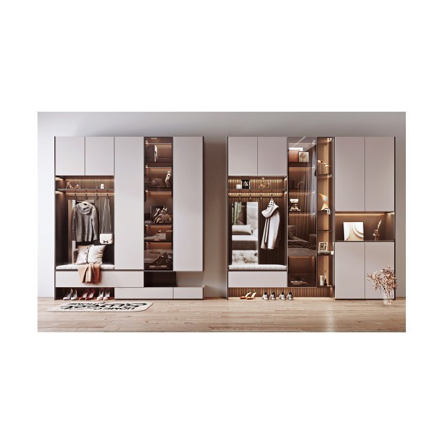 Light luxury shoe cabinet with door storage modern simple doorway entrance locker foyer storage balcony locker