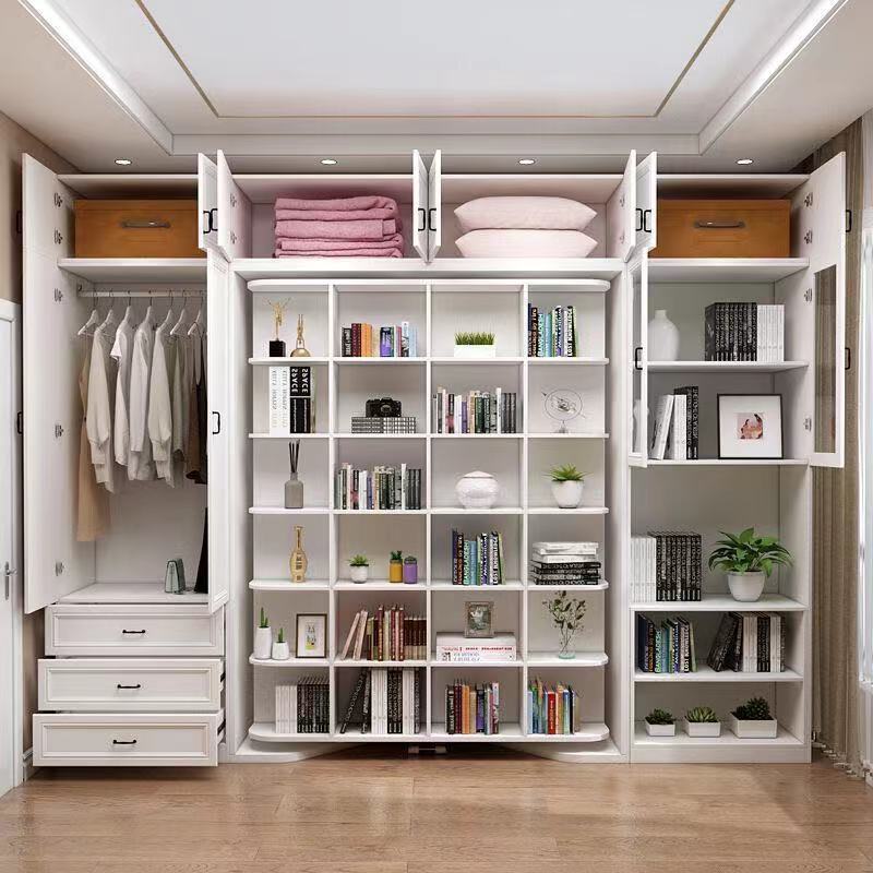 Bookcase wardrobe rotating invisible bed multifunctional rotating bed nap hidden folding bed integrated in one