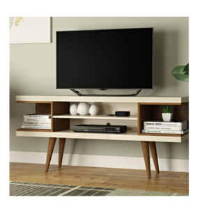 50 Inches Wooden TV Console Table TV Cabinet Low Entertainment Center Narrow Media Console TV Stand for Living Room Bedroom