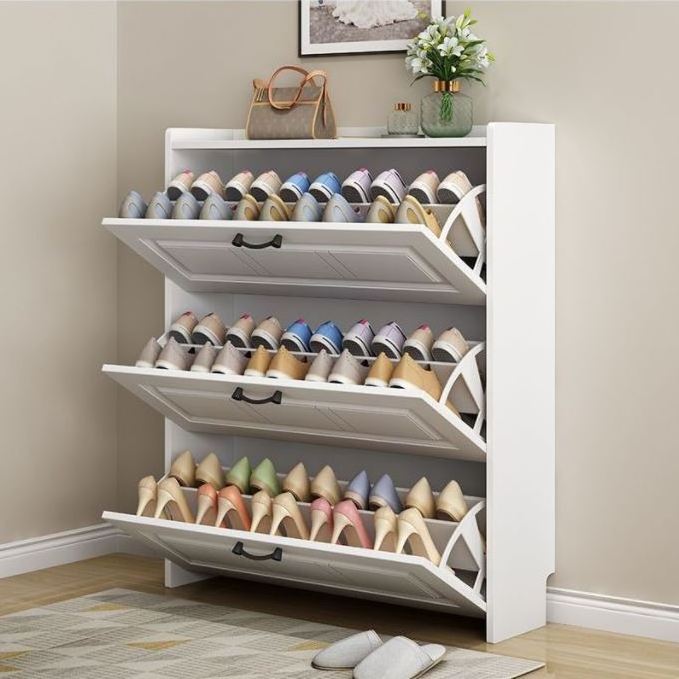 European Ultra-thin Shoe Cabinet Space Saving Modern Simple Foyer Cabinet Economy Shoe Rack