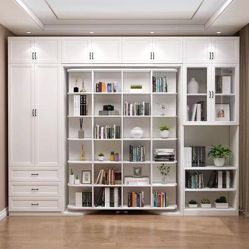 Bookcase wardrobe rotating invisible bed multifunctional rotating bed nap hidden folding bed integrated in one