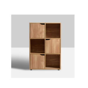 Cheap Modern Wooden Bookcase for Sale 6 Wooden Cube Storage Unit Display Shelves Cupboard Doors Bookcase Shelving High Quality