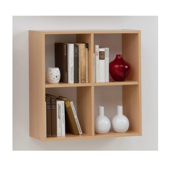 Shelving Display Wood Bookshelf Display Stand Racks Bookcase Customized 4 Cube Square Bookcase Storage Shelves Cabinet