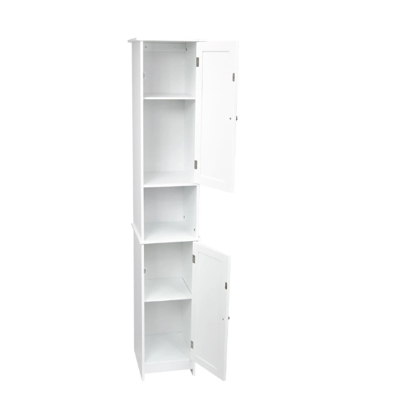 Narrow Bathroom Thin Tall Shelf Storage Cabinet Wholesale Customized Vertical Floor Free Standing Cabinet Storage Organizer