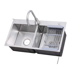 Good Quality Single Bowl with Drainboard Pressed Kitchen Sink Stainless Steel 304