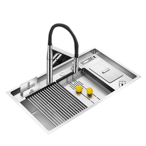 Good Quality Single Bowl with Drainboard Pressed Kitchen Sink Stainless Steel 304