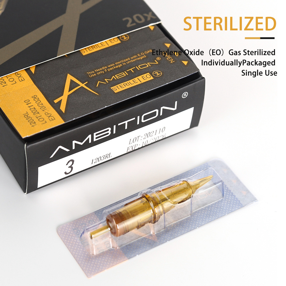 Ambition Glory RL M1 RM RS 316L Stainless Steel Tattoo Needles Professional Premium Tattoo Cartridges for Artists