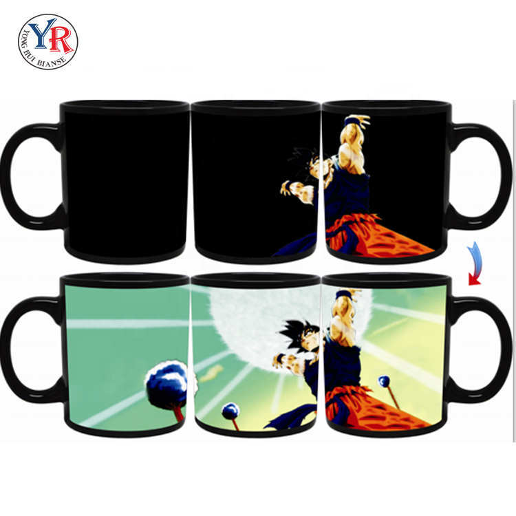 Gift custom Hot Selling Stock Blanks Travel Tea Mugs Coffee Mug Sublimation Design Color Changing Mug Cartoon Ceramic Anime Cups