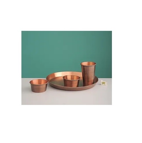 Wholesale copper dinner set Manufacturer Food Serving rose golden color stainless steel copper dinner set