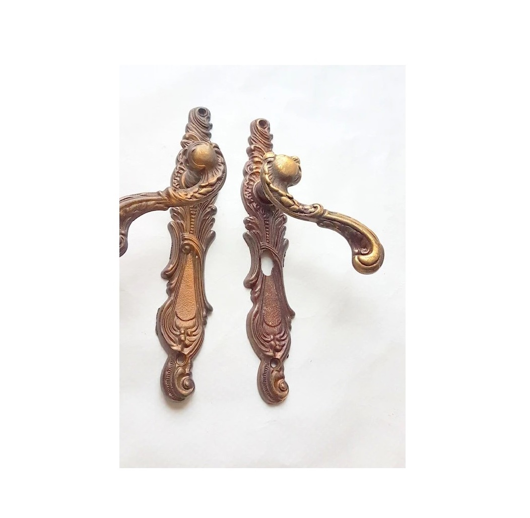 Best quality brass door handle with lock antique design furniture cabinet handle brass door handle at best price