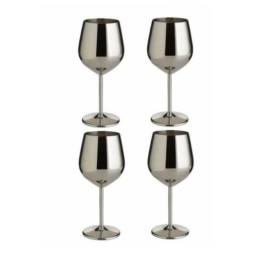 Wholesale aluminum steel Wine glasses handicraft Custom Party Cups Stainless Steel Red Wine Goblets