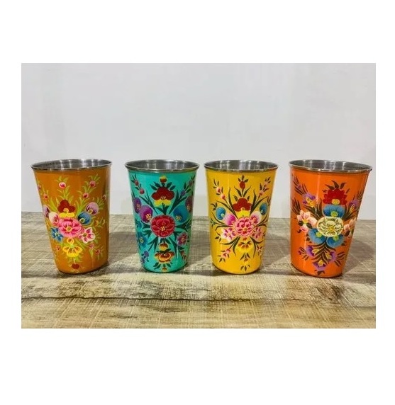 Stainless steel printed glass for Party Beer Mugs Handcraft Unique Design customized size stainless steel glass