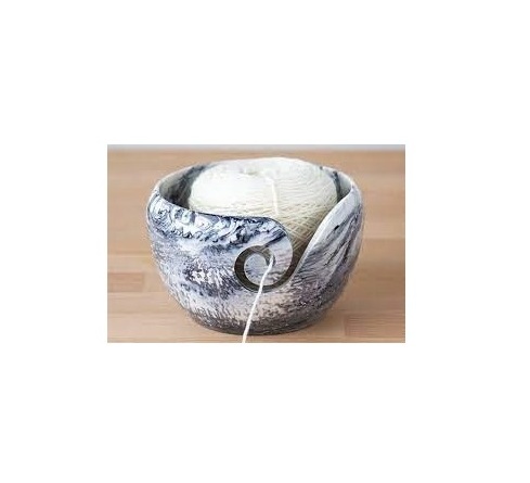 Unique Marble yarn Bowls For Knitting With Lid Holder Crochet Fiber Sewing Storage Yarn Balls for best selling product