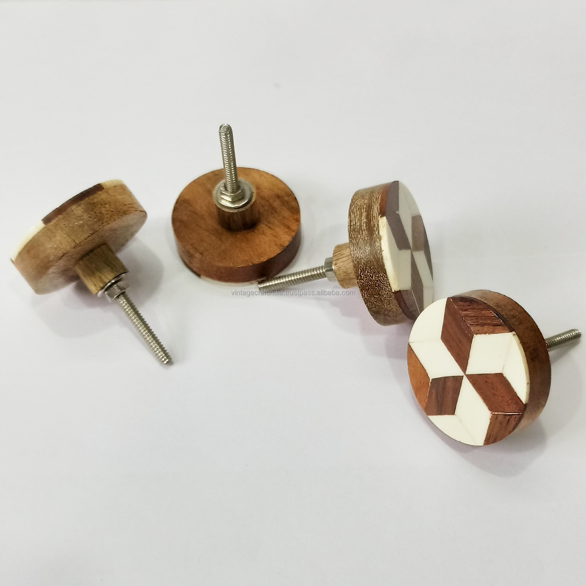 Wood and  resin knobs for wardrobe door Handle furniture knobs Pull Handles 3 size and piece handmade