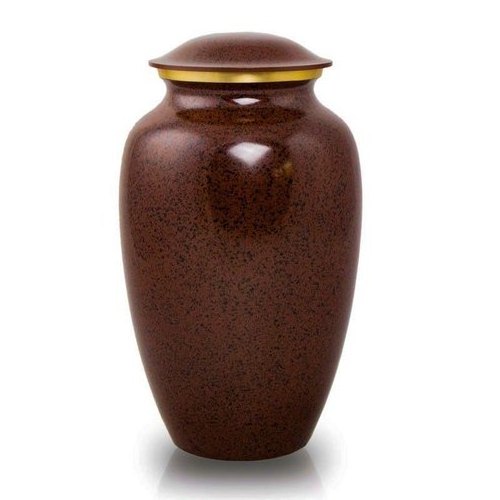 Reasonable price brass cremation urn round shape golden finished memorial urn antique metal adult urns for funeral supplies