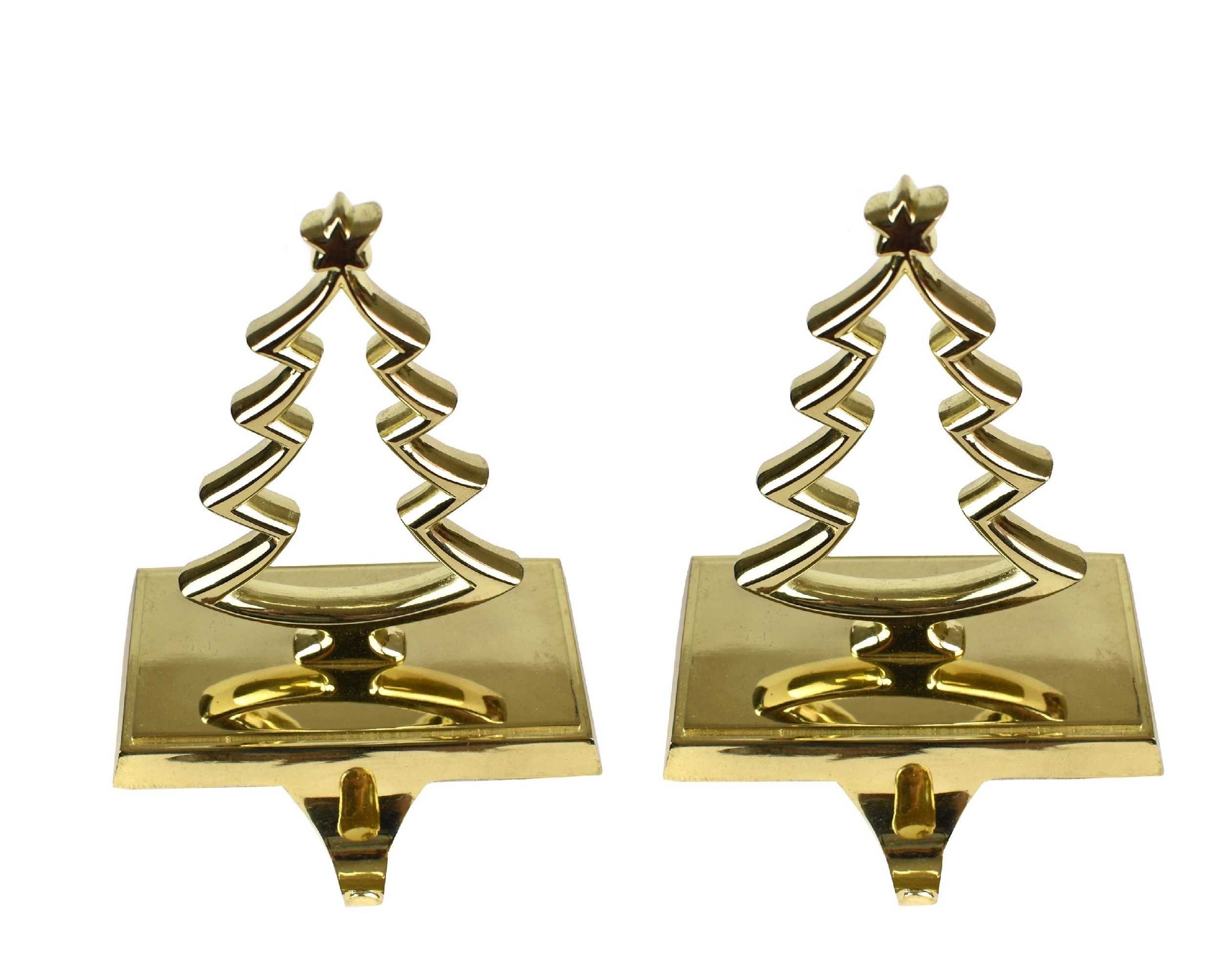 Gold brass hook holder modern design Christmas tree shaped home decorate and towel hanger hook hanger