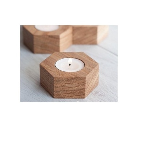 100% natural wood candle holder good quality price wood candle tea light with natural polished for selling sale