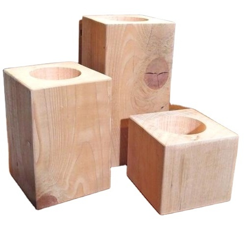 100% natural wood candle holder good quality price wood candle tea light with natural polished for selling sale