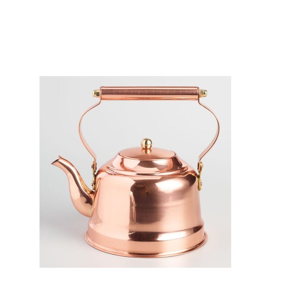 Best selling copper kettle and tea and coffee serving pot for restaurant and kitchen copper kettle for home use