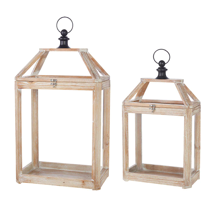 Popular Wooden Craft lantern candle holder latest design camping and lobby decorate item wood lantern candle holder