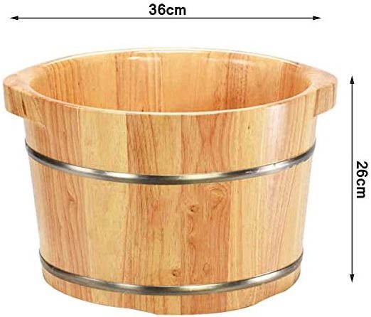 100% Real wooden hand and feet care bowl square shape naturel wooden color wooden pedicure bowl at low price