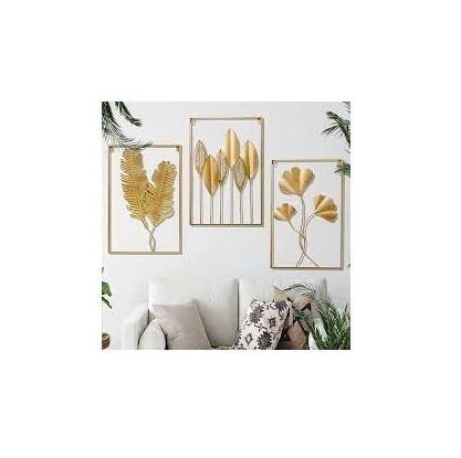 Customized metal wall decor customized size best price large luxury gold metal antique wall interior decor