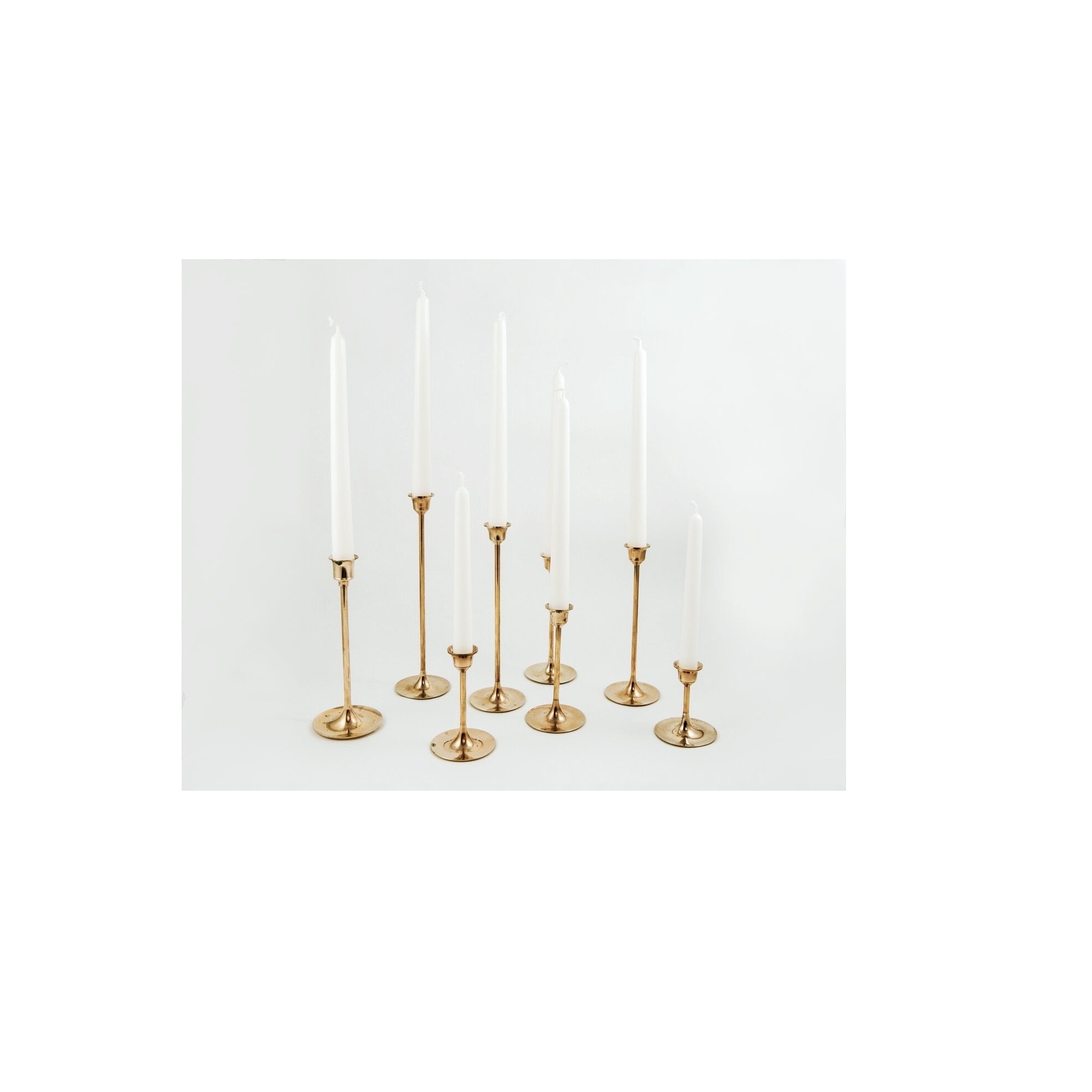 Brass candlestick holder home decoration gold brushed metal candle holder Indore decorative brass candle stand