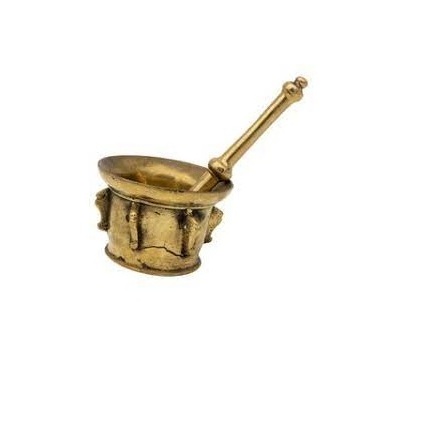 Hot selling brass mortar and pestle For Garlic Ginger Pill Herbs Spices crusher for manufacture from India