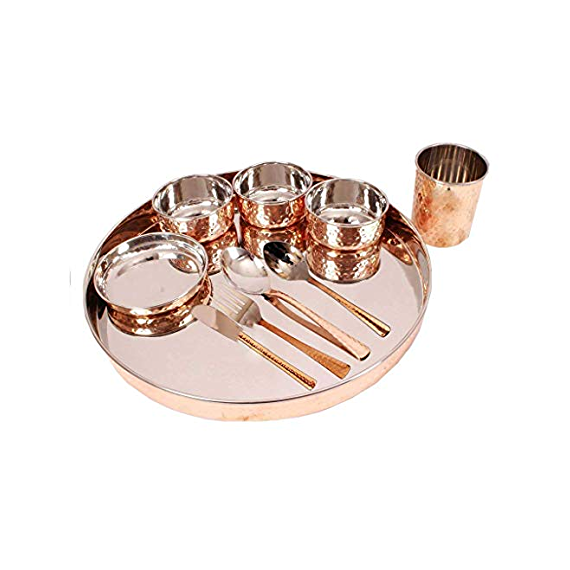 Unique copper dinner set New Luxury Crockery copper Dinner Sets for tabletop decorate item Dinnerware Sets