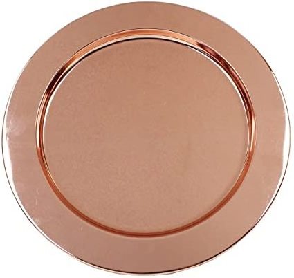 Brass charger plate top selling product round brass charger plate best quality piece rose gold color brass charger plate