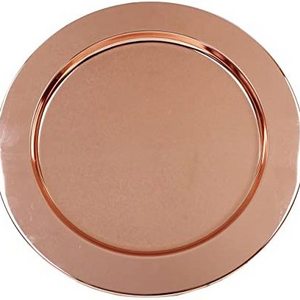 Brass charger plate top selling product round brass charger plate best quality piece rose gold color brass charger plate