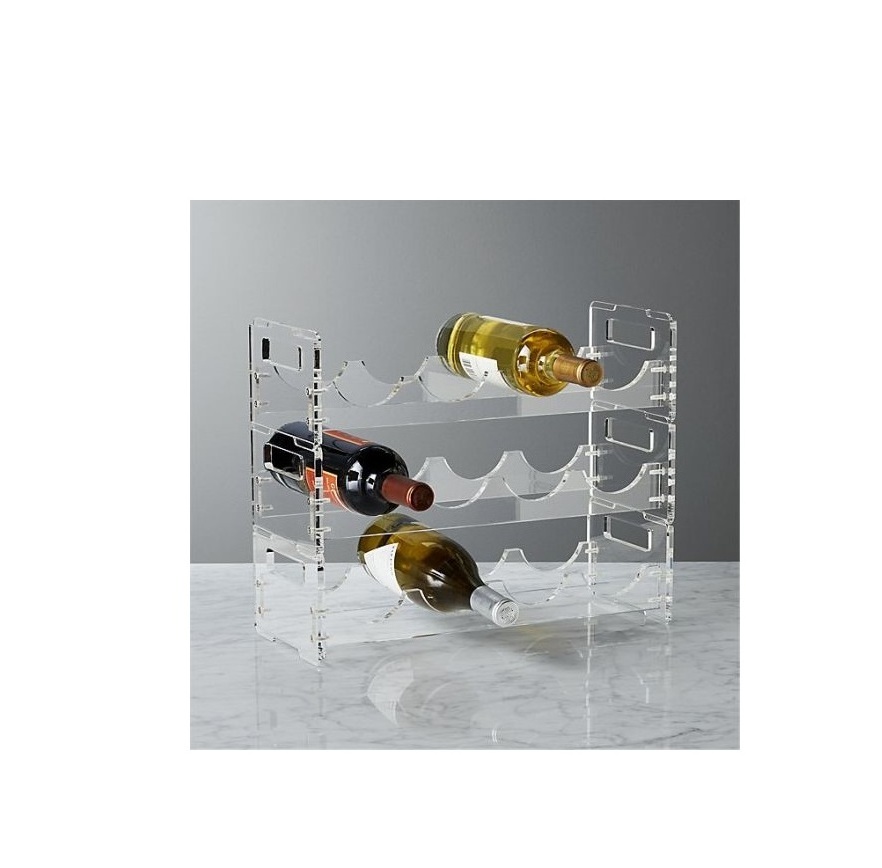 Acrylic Liquor Bottle stand Shelf Display Bar Alcohol Display Stand for customized size cheap price with handmade polished