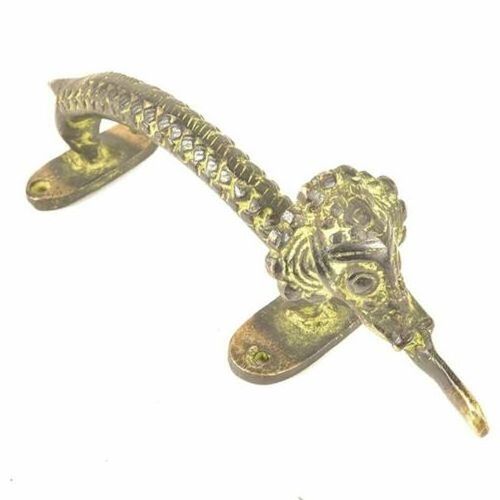 Brass door handle for Interior Room Door Handle leaf design Brass Door Pull Handle customized size and sale