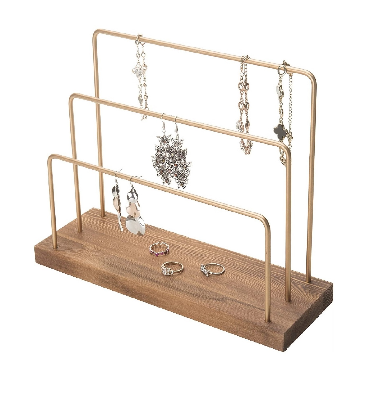 New design brass earring holder stand for Earring Hanger with Brass Hooks Jewelry Holder Sand for wholesale