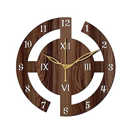 High quality wood clock square shape for living room wall decor wooden clock and customized size latest wood wall clock